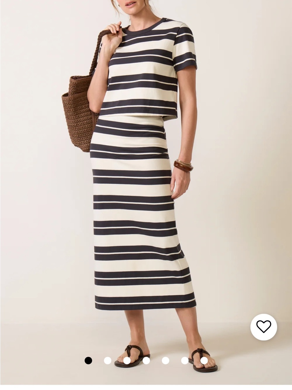 Z Supply Black and Cream Striped Set